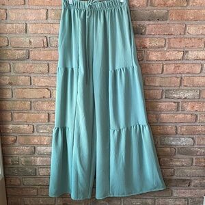 HEIMISH USA Teal Palazzo Pants Small NWOT